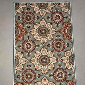 New Light Blue Floral Door Mat Carpet