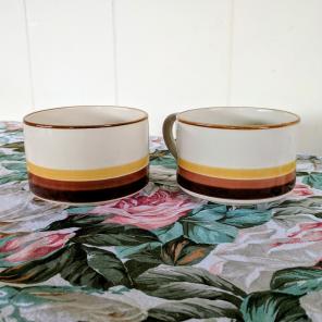 Vintage JMP Casualstone Soup Mugs
