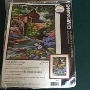 Old mill cottage needlepoint kit