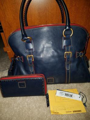 D&B Domed Buckle Satchel Marine