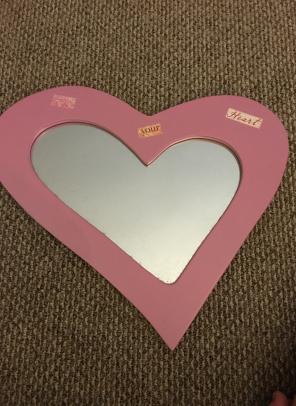 Pink Heart Mirror