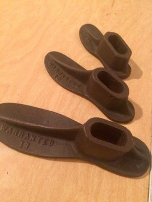 Antique Warranted Iron Cobbler Shoes