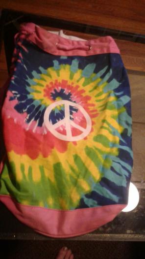 Tye dye peace sign new backpack