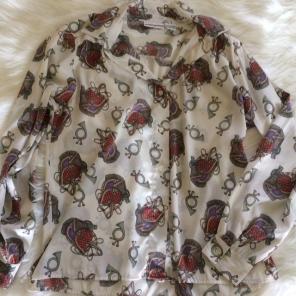 Button Up with Shoulder Pads
