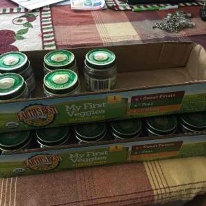17 EMPTY BABY FOOD JARS