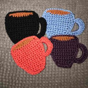 4 Coffee cup coasters