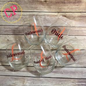 Initial Wine Glasses For Shan