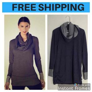 Lucy Purple Infinity Scarf Tunic Top
