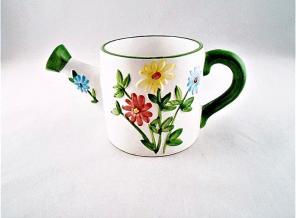 Ceramic Mini Watering Can Floral Design