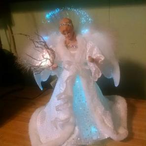 Angel Tree Topper, fiber optic