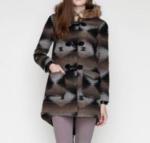 BB Dakota WoolAztec Jacket With Fur Hood