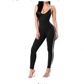 Women's spaghetti strap low-cut jumpsuit