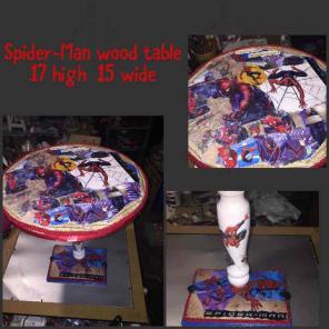 Spider-Man wood table