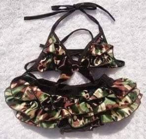 Camo Ruffled Swimsuit 2T