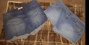 2 Pair Plus Size 22 Jean Shorts