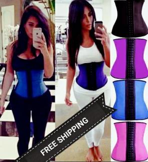 Women Body Shaper Latex Rubber Waist Tra