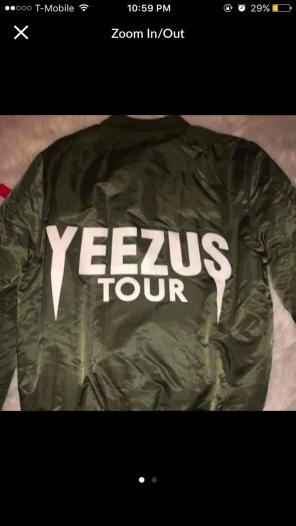 YEEZUS TOUR bomber jacket