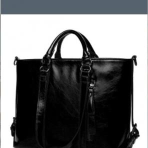 Beautiful woman leather tote bags