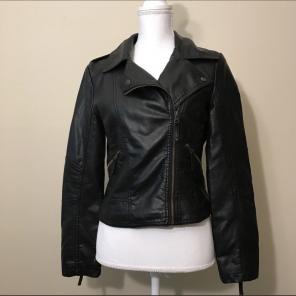 EUC ZARA Black Moto Jacket Sz L