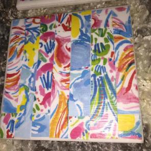 Lilly Pulitzer Hand Made Drink Coasters