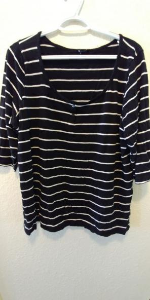 Torrid 2x black and white striped tee