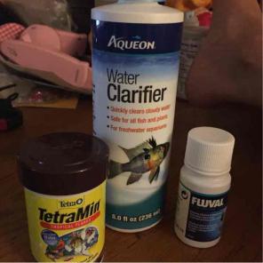 Freshwater aquarium food water treatment
