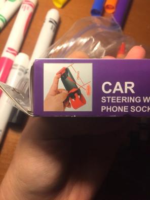 Car Steering Wheel Phone Socket Holder