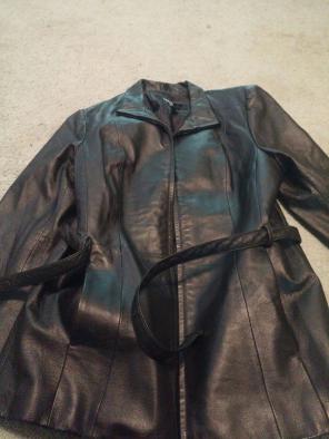 New York and company leather dress coat