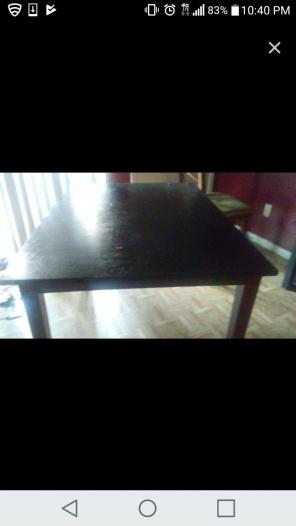 Black wood table