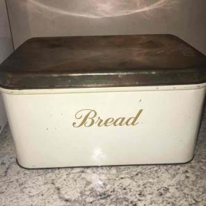 Vintage Tin Bread Box