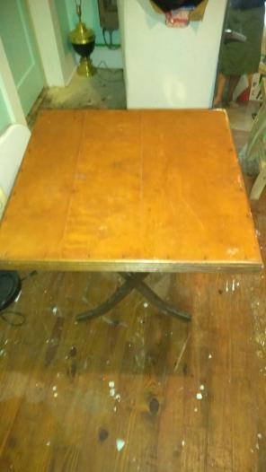 Old card table