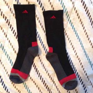 Adidas Red & Black Socks