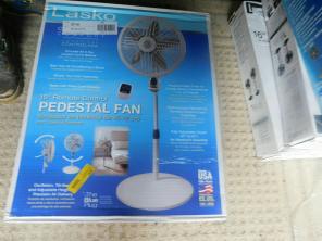 New LASKO pedestal fan w/ remote $23