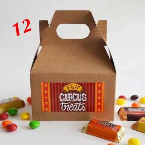 {12} Mini Kraft Gable Boxes