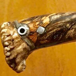 Buck Eye burl handmade knife