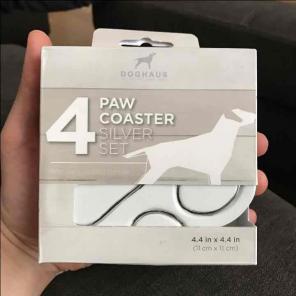 New dog paw drink coasters