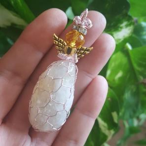 Cetrine angel pendant prosperity calm