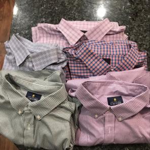 Lot Men Dress Shirts 18 1/2 Stafford Xxl