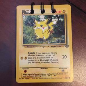 Pikachu Pokemon Card Notebook