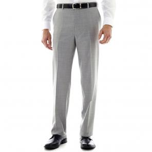 Men's Luxury Stafford Gray Dress Pants