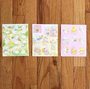 Cute Vintage Easter Sticker Set