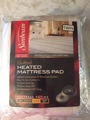 Heated Mattress Pad Quilted. Twin