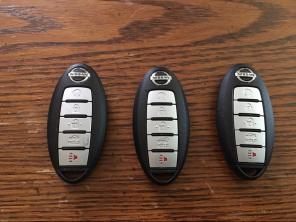 Set of 3 Nissan Smart keys