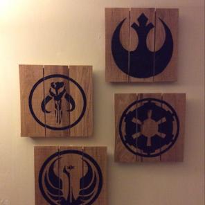 4 Star Wars Emblems Wall Hangings