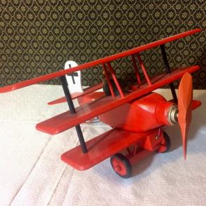 Retro Triplane Wooden Toy