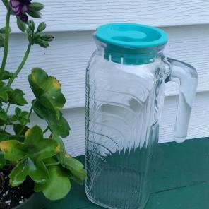 Vintage Italian Made Glass Pitcher