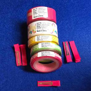 Set of Grosgrain Ribbons with Clips