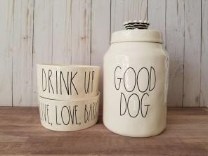 Rae Dunn Set Good Dog Canister & Bowls