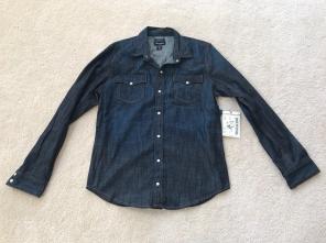 True Religion Men’s Blue Button Up L