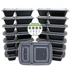 15 Pack 2 Compartment Fitness Containers